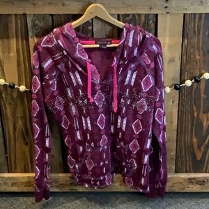 Rock & Roll Cowgirl Hoodie Size Large